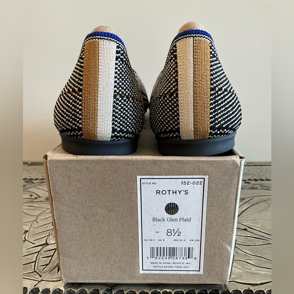 Rothy’s The Point II in Black Glen Plaid, Size 8.5, EUC - Picture 4 of 7